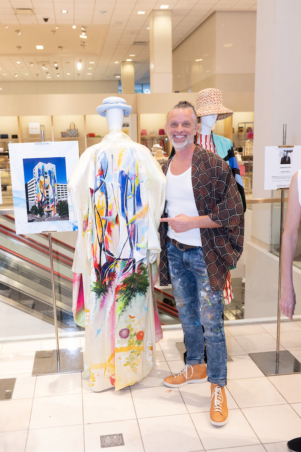 "Energy Transition" Reimagined Vintage Kimono - Kimono Zulu Artist Collaboration with Mr.D 1987 and Romain Froquet